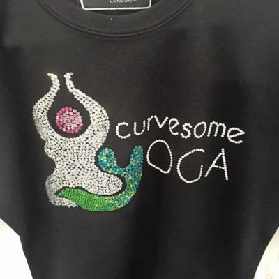 CurveSomeYoga Swarovski T-shirt